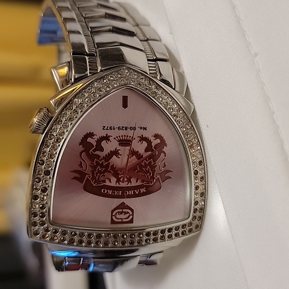 Marc Ecko Triangle Crest Stainless Steel Watch - Picture 10 of 13